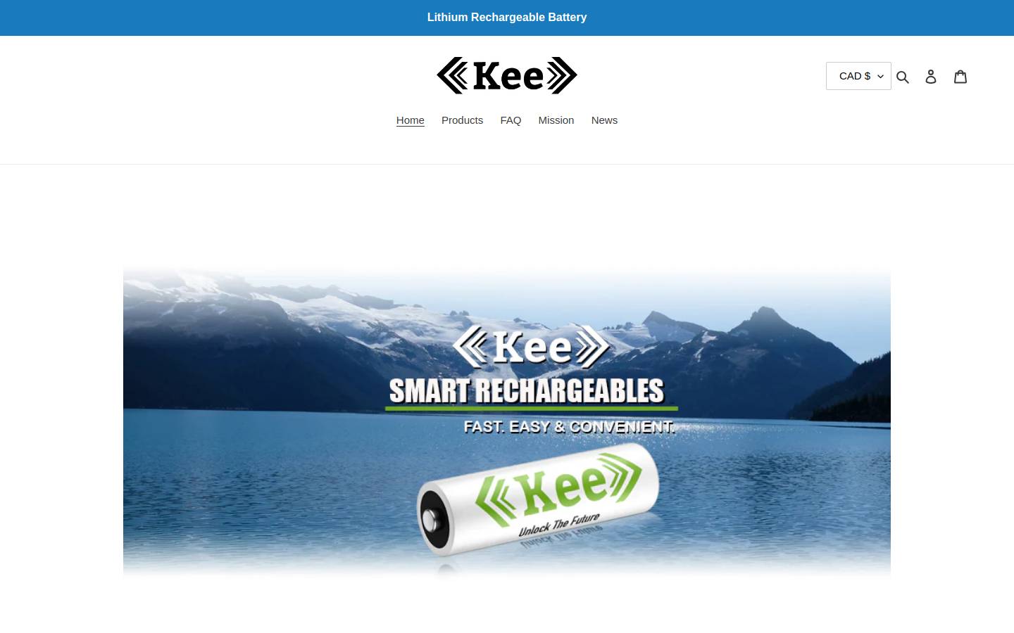keebattery.com homepage screenshot