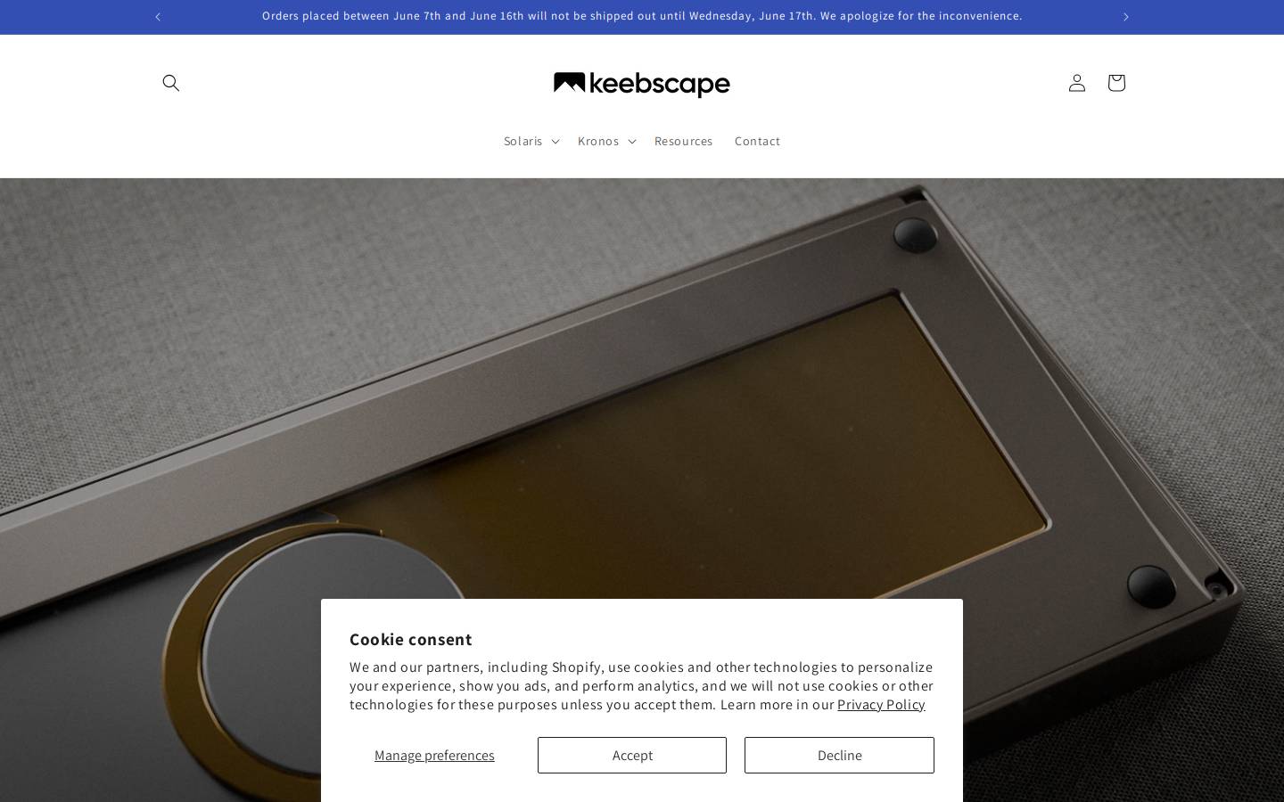 keebscape.com homepage screenshot