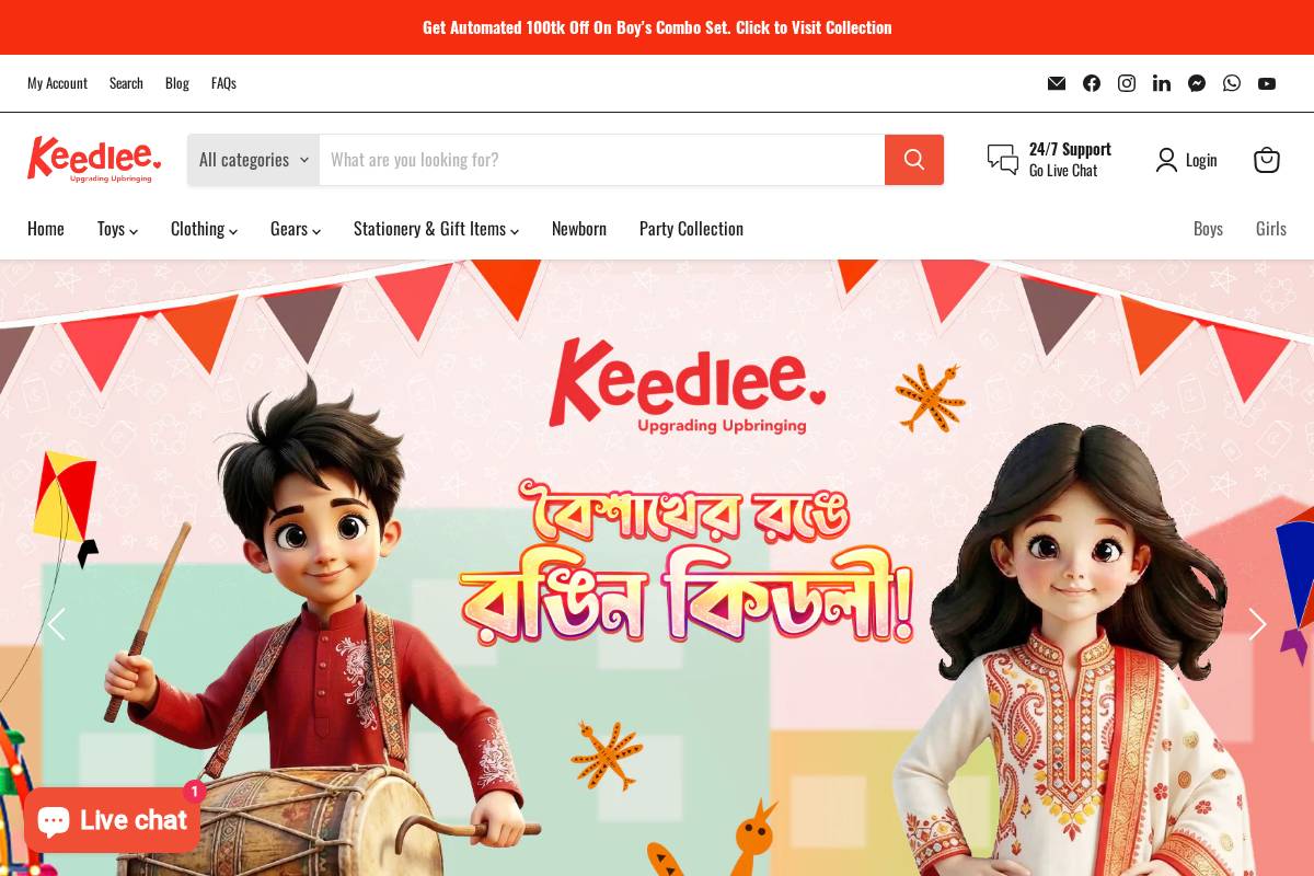 keedlee.com homepage screenshot