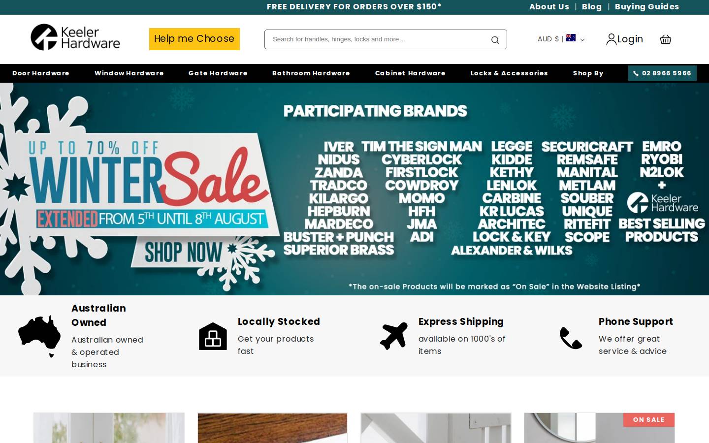 keelerhardware.com.au homepage screenshot