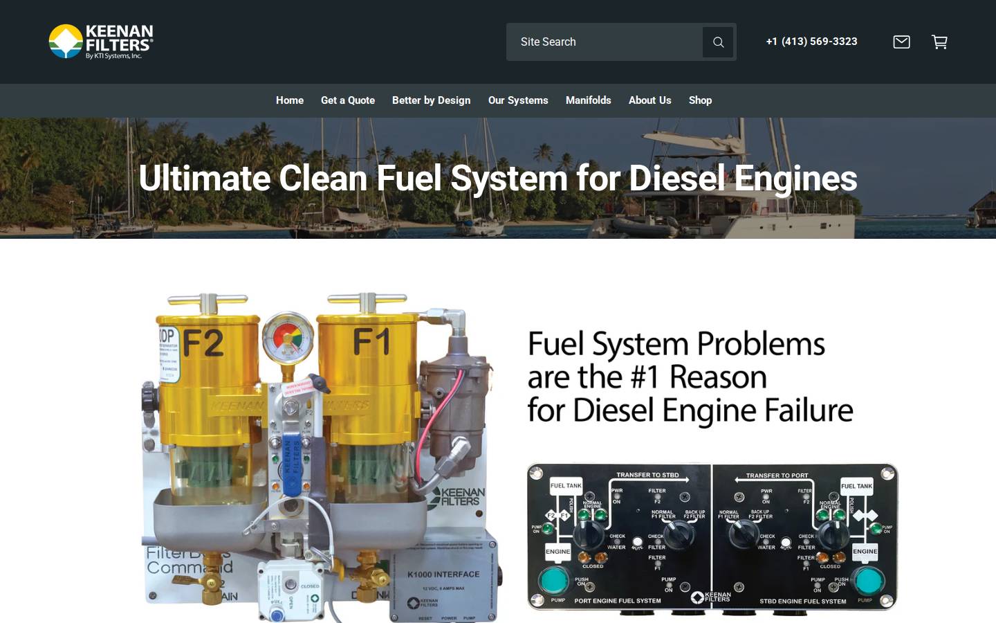 keenanfilters.com homepage screenshot