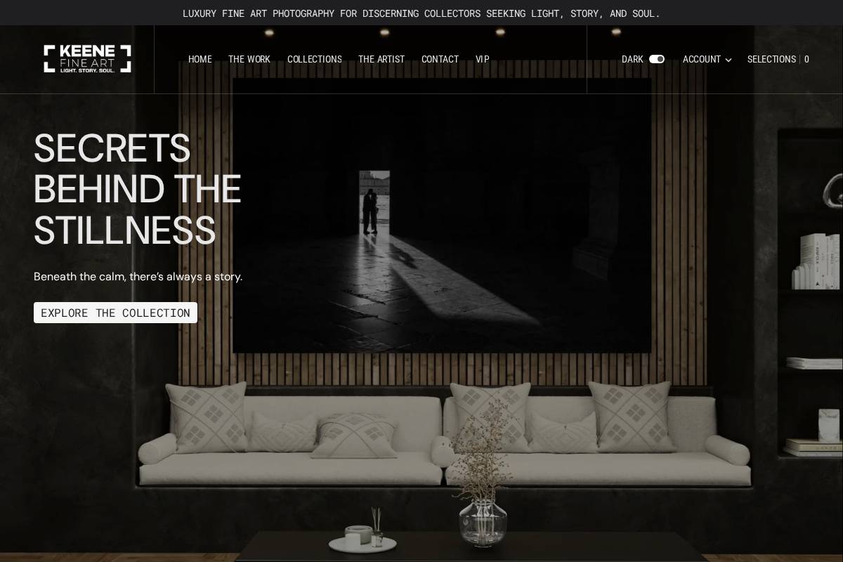 keenefine.art homepage screenshot