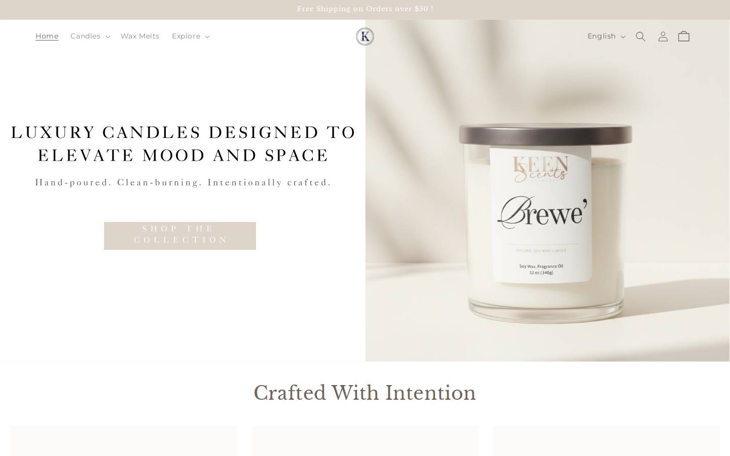 keenscents.com homepage screenshot