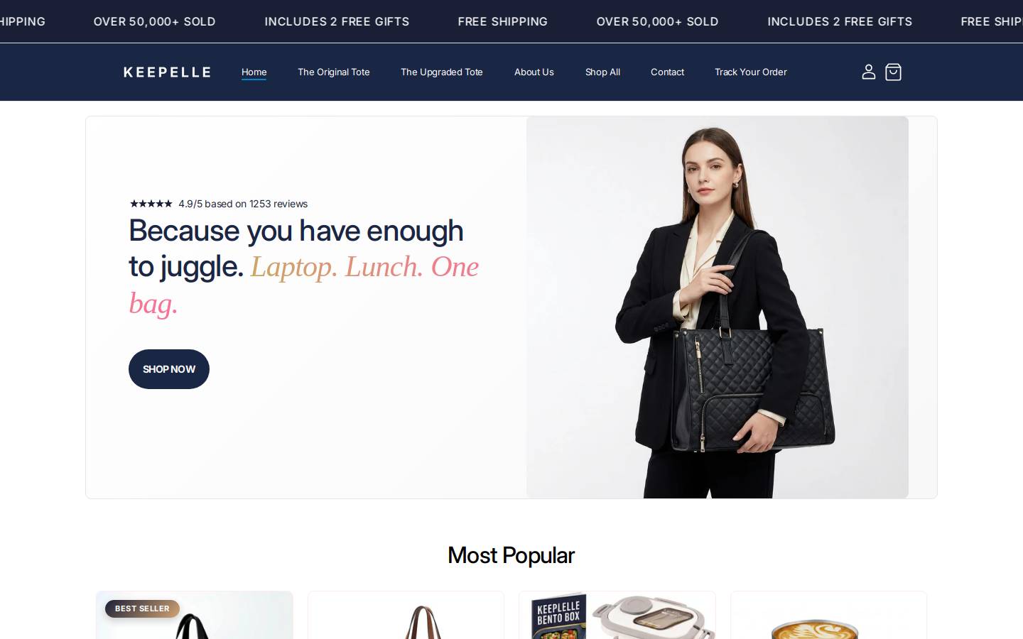 keepelle.com homepage screenshot
