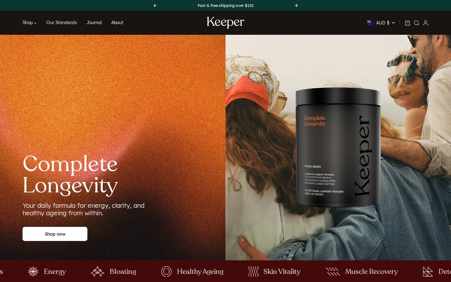 keeperhealth.co homepage screenshot