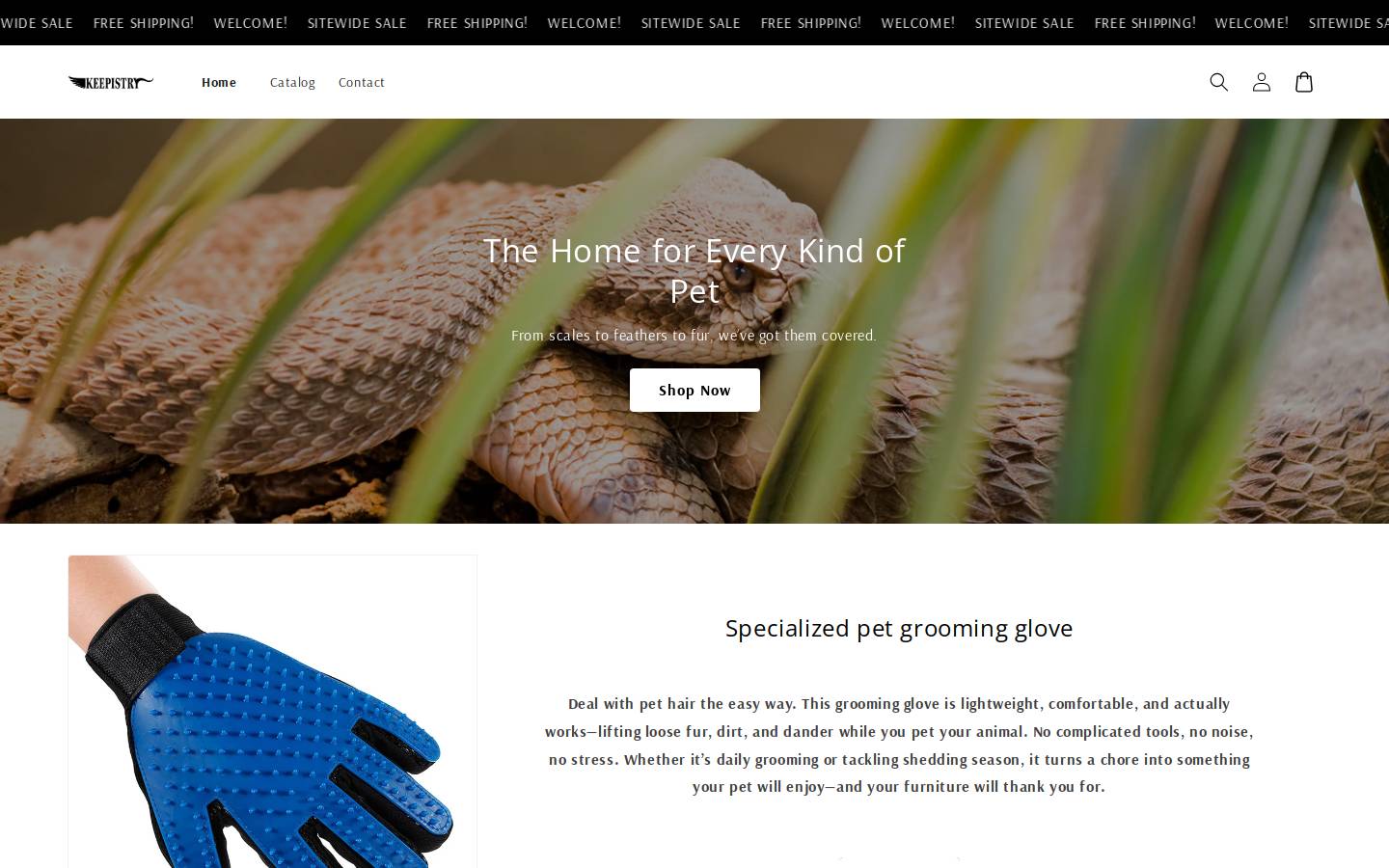 keepistry.store homepage screenshot