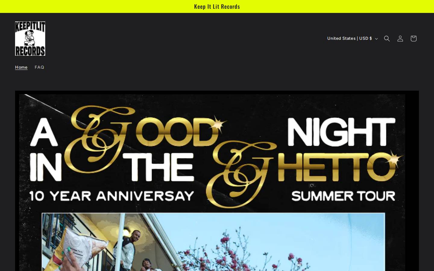keepitlitrecords.com homepage screenshot