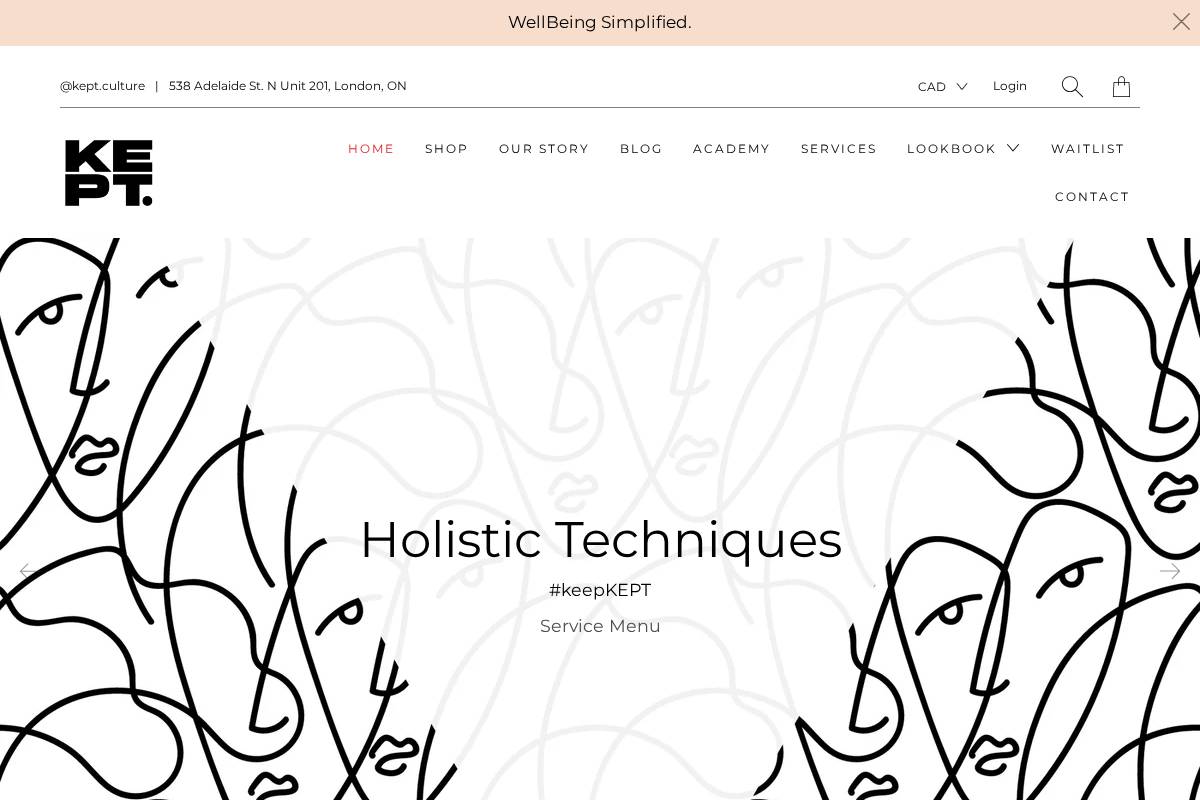 keepkept.com homepage screenshot