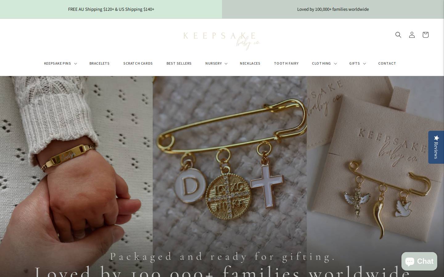 keepsakebabyco.com.au homepage screenshot