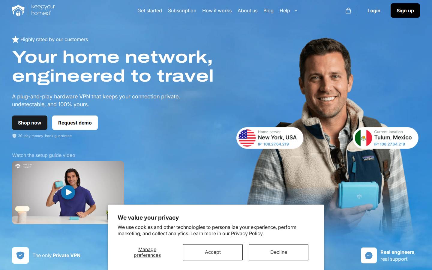 keepyourhomeip homepage screenshot