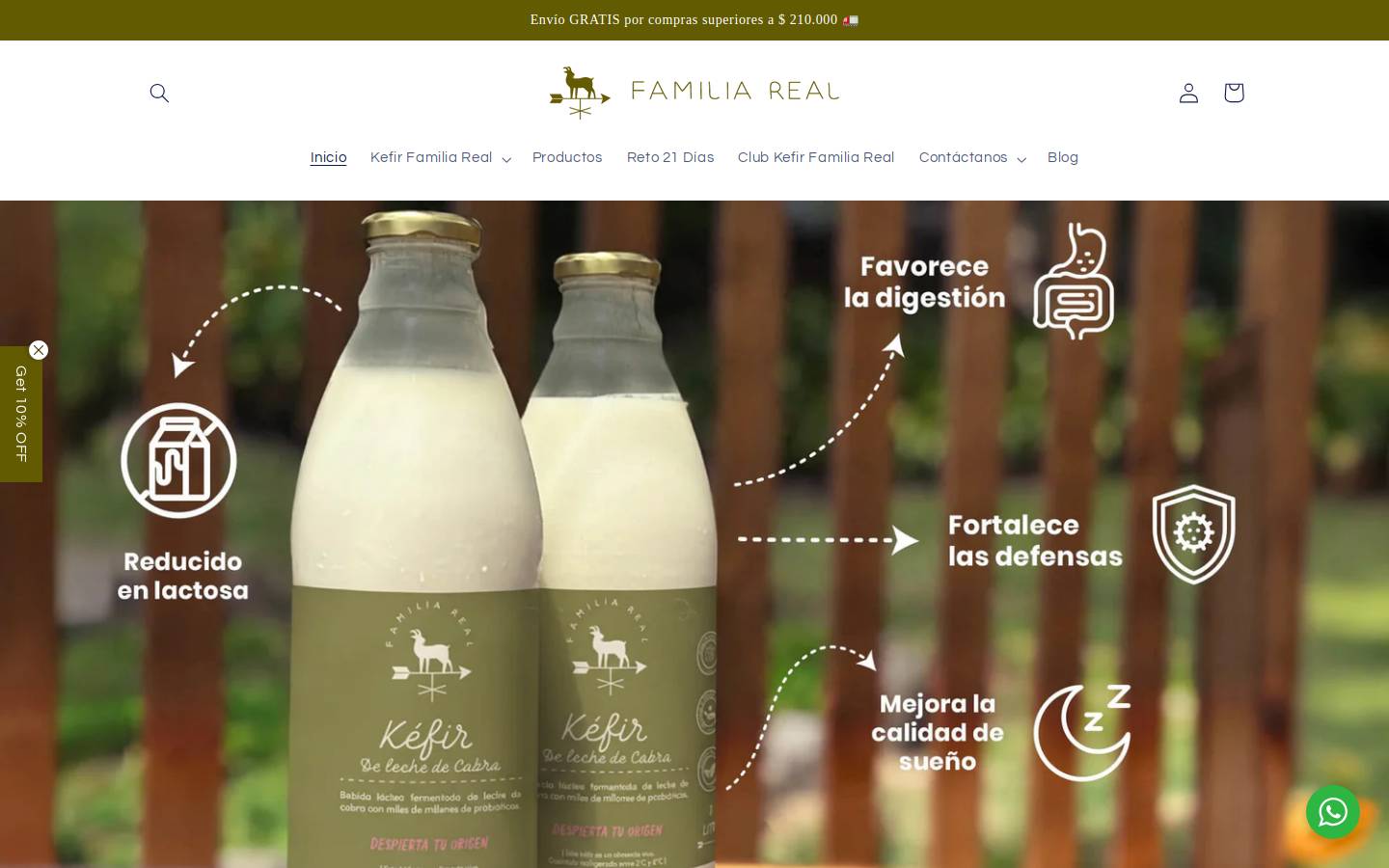 kefirfamiliareal.com homepage screenshot