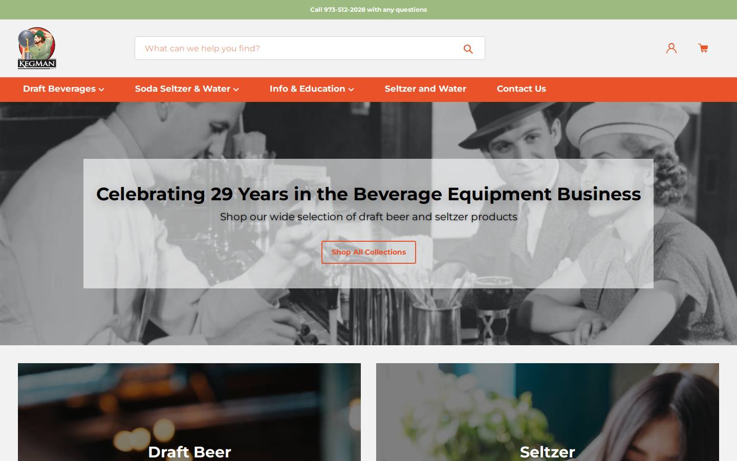 KegMan homepage screenshot