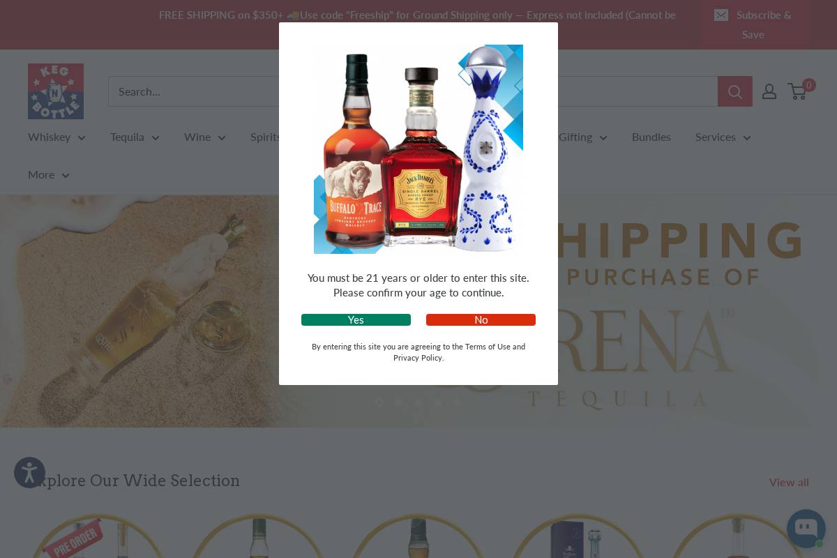 kegnbottle.com homepage screenshot