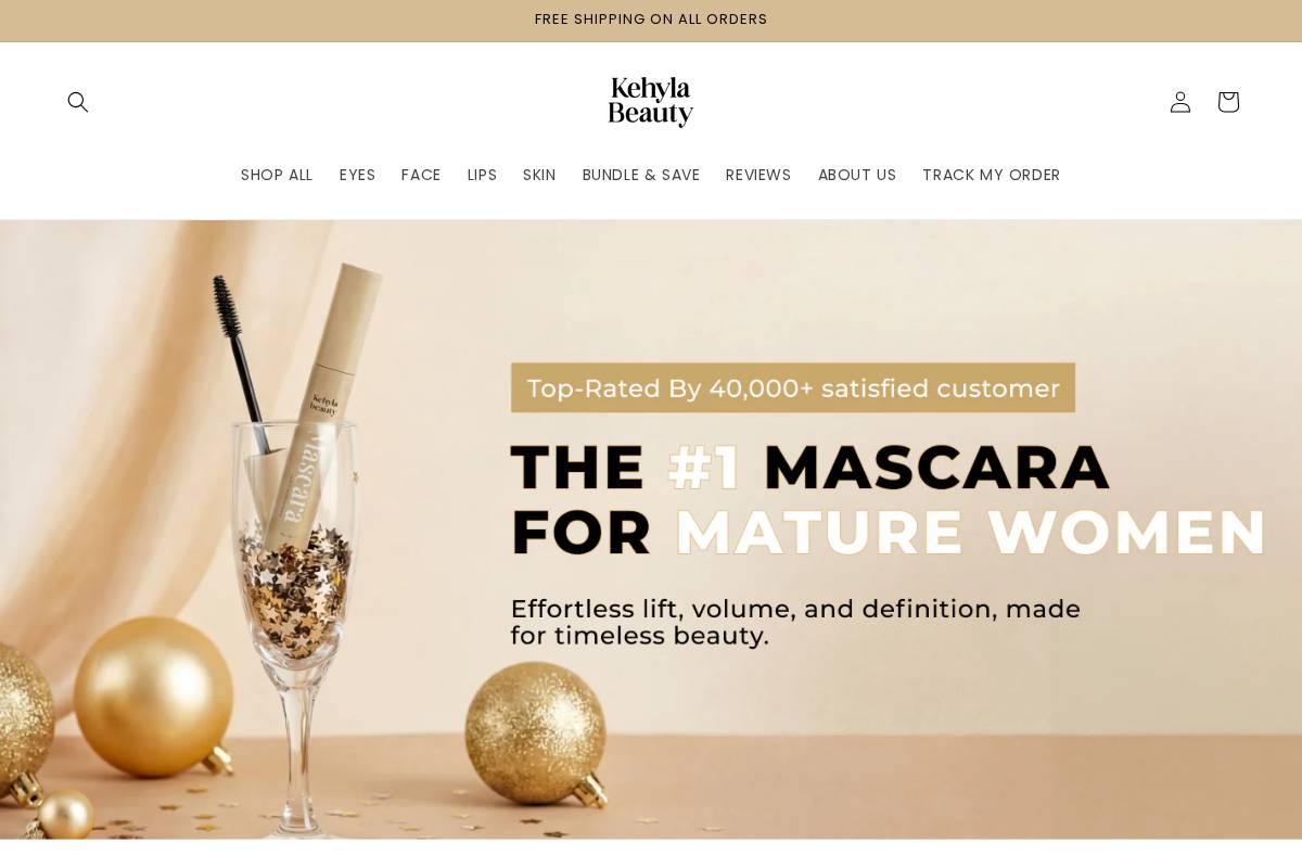 Kehyla Beauty homepage screenshot