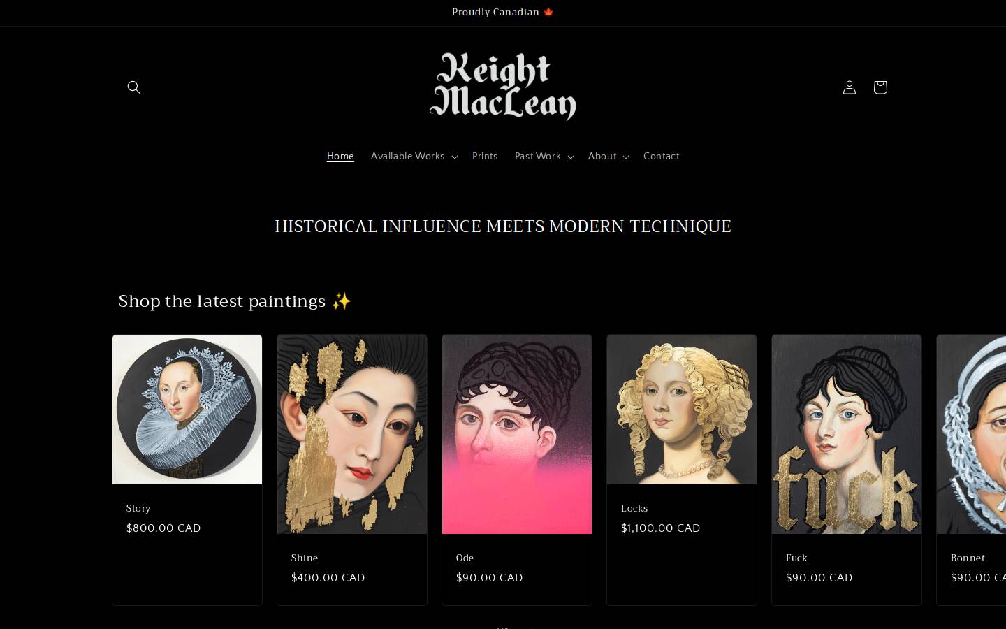 keightmaclean.com homepage screenshot