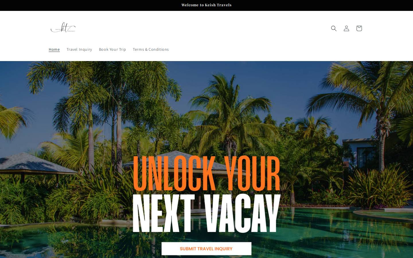 keishtravels.com homepage screenshot