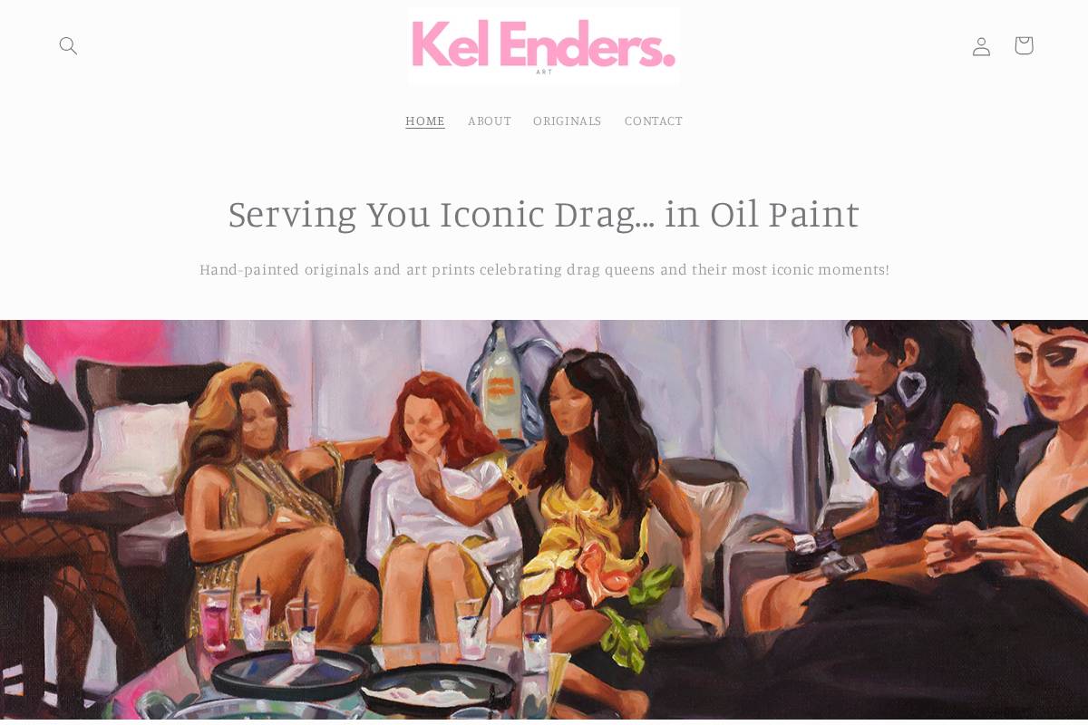 kelendersart.com homepage screenshot