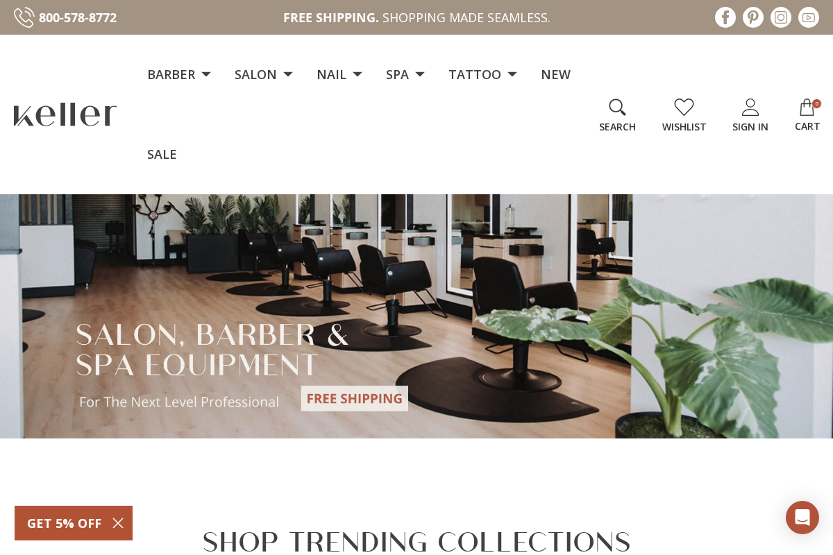 Keller homepage screenshot