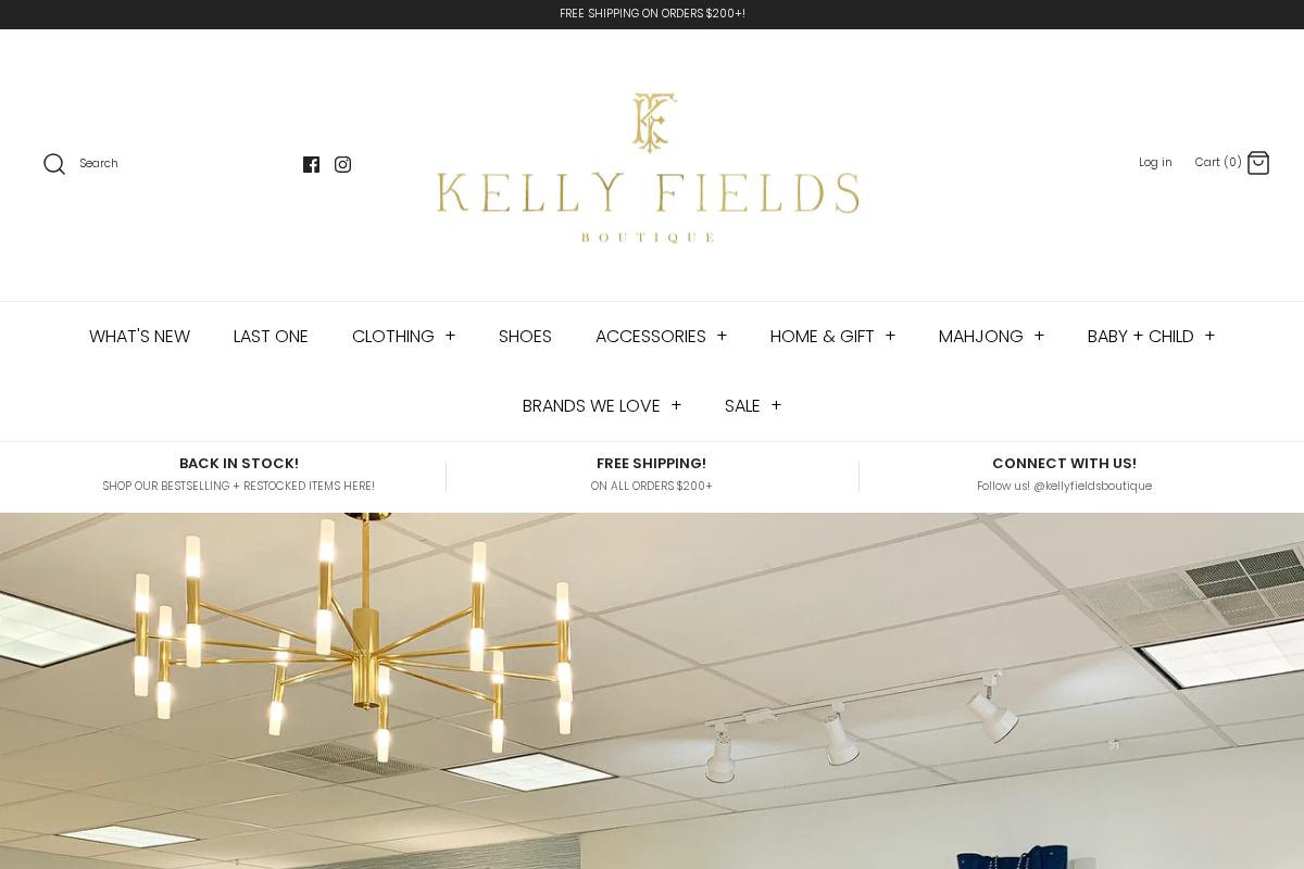 Kelly Fields Boutique homepage screenshot