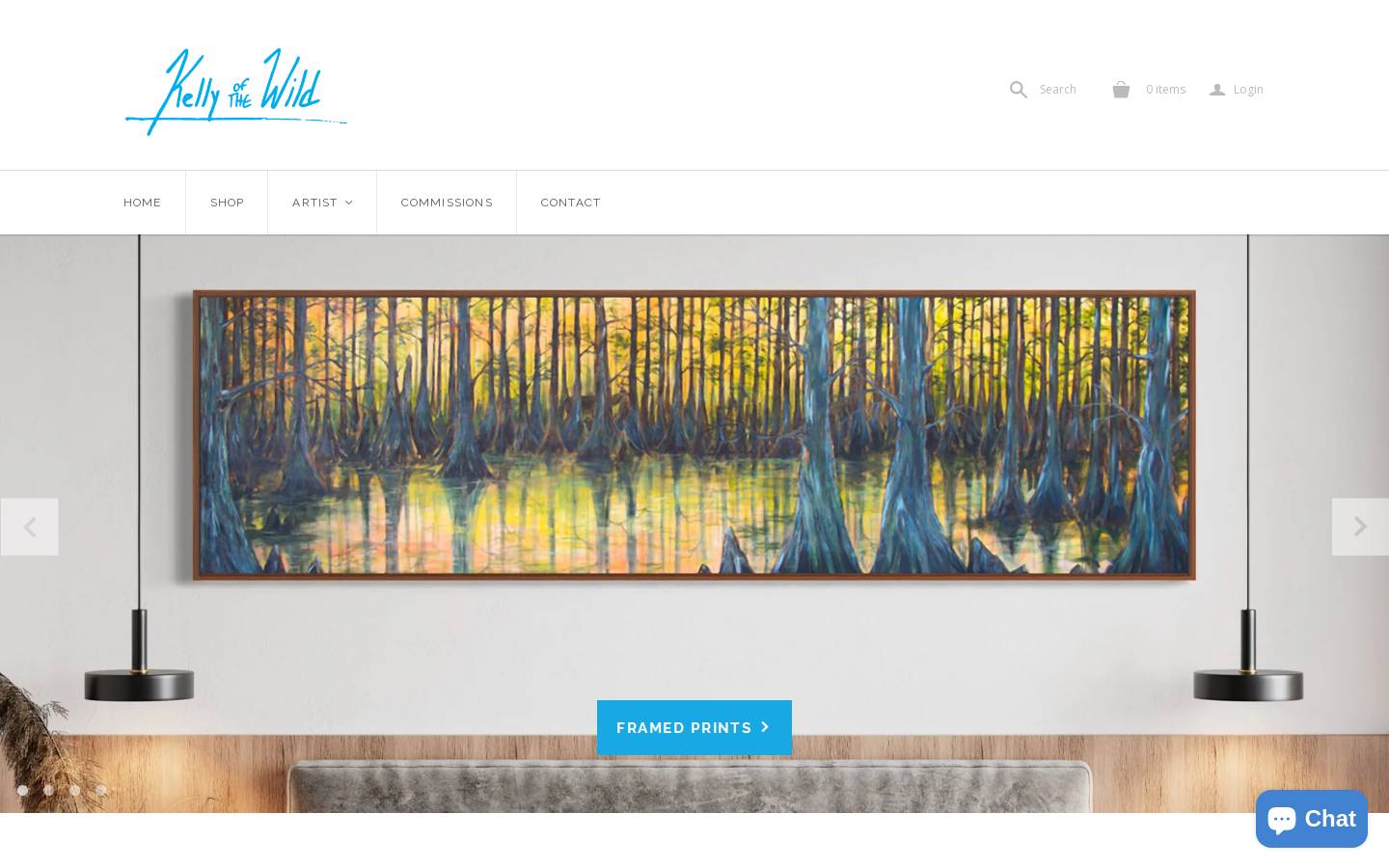 kellyofthewild.com homepage screenshot