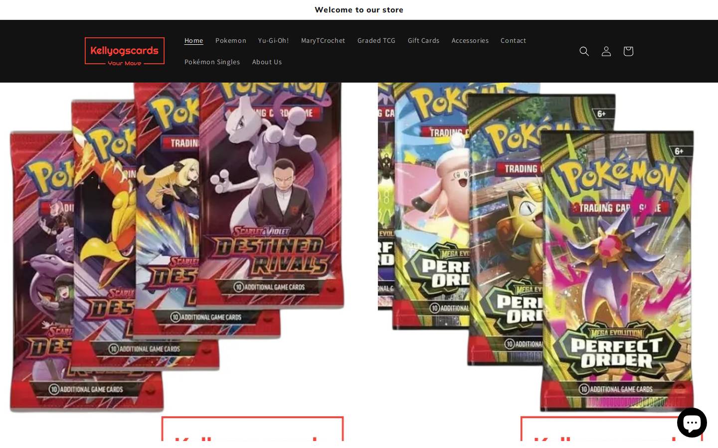 kellyogscards.com homepage screenshot