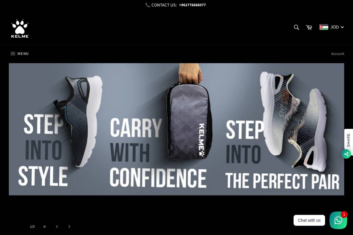 kelme-jordan.com homepage screenshot