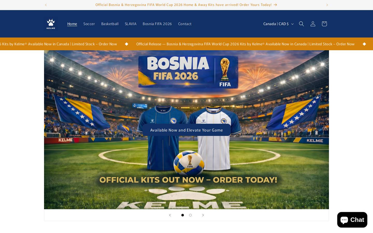 kelmeshop.com homepage screenshot