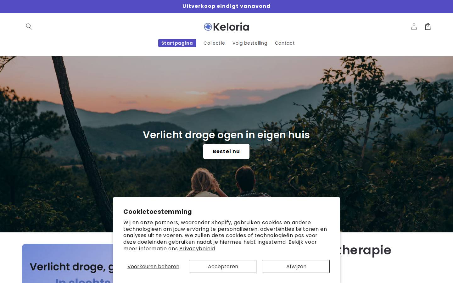 Keloria homepage screenshot