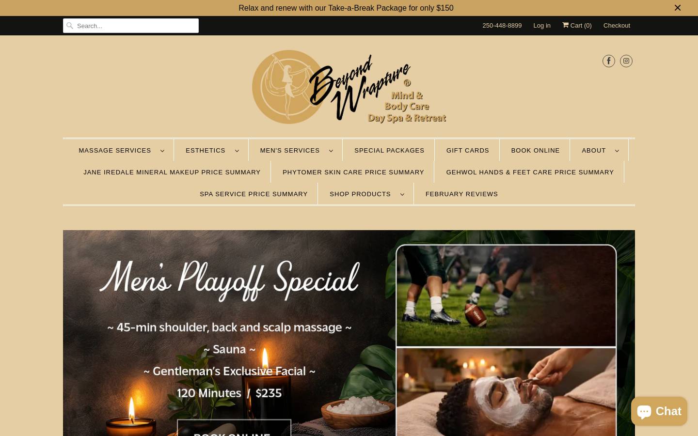 kelownaspa.ca homepage screenshot