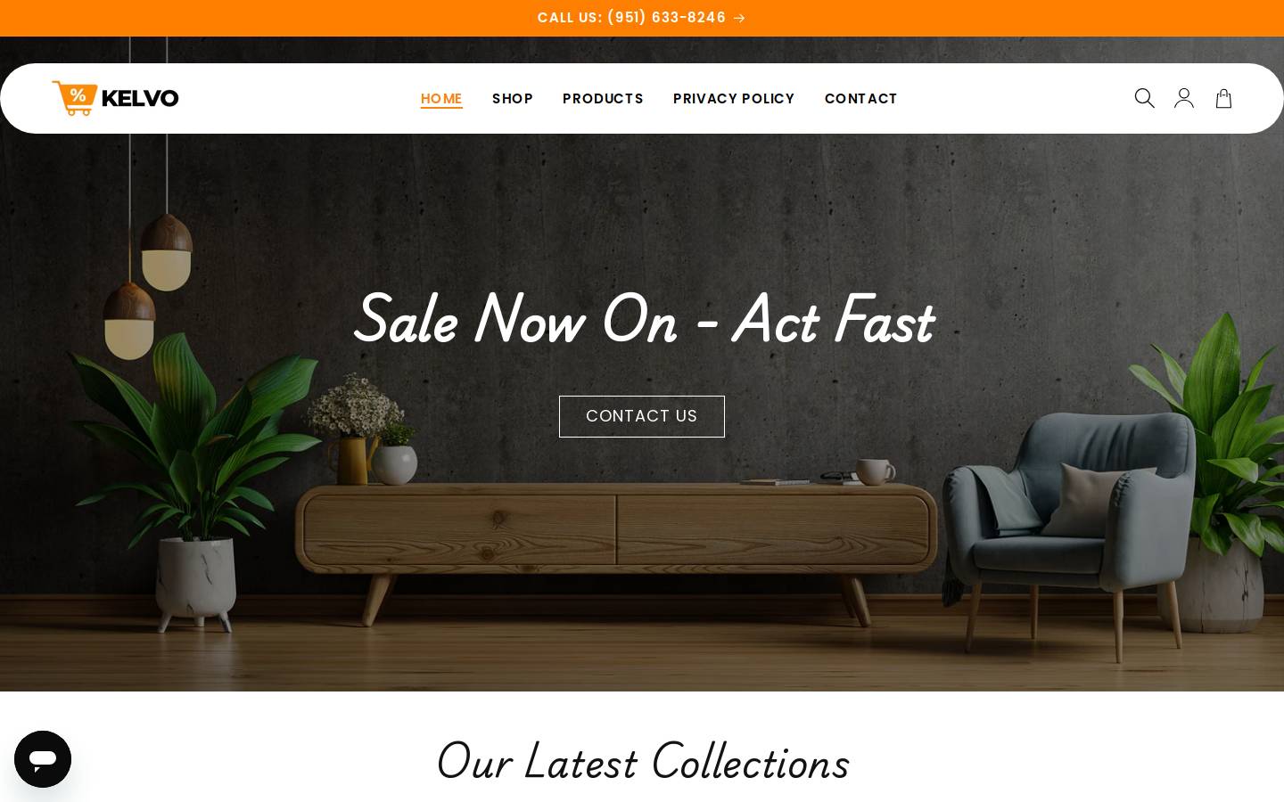 Kelvoshop homepage screenshot