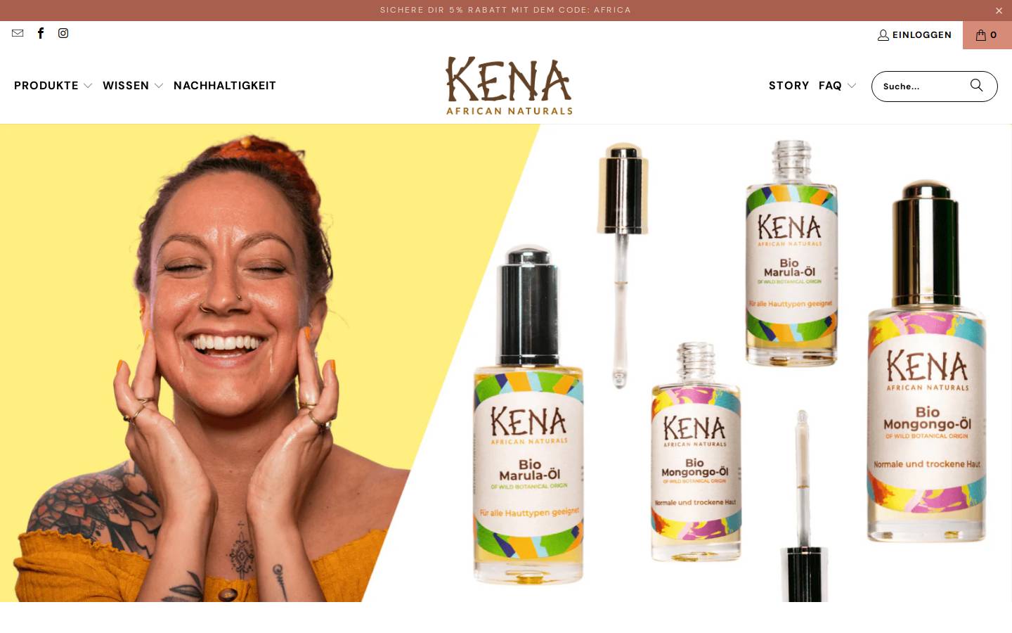 kenanaturals.com homepage screenshot