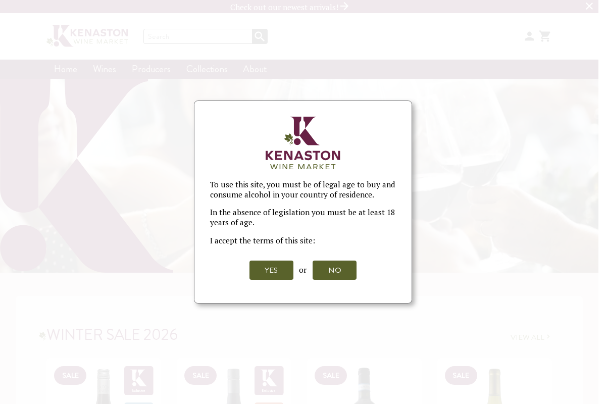 Kenaston Wine Market homepage screenshot