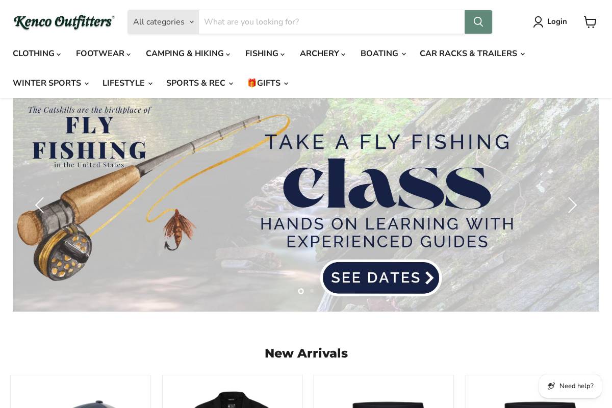 kencooutfitters.com homepage screenshot