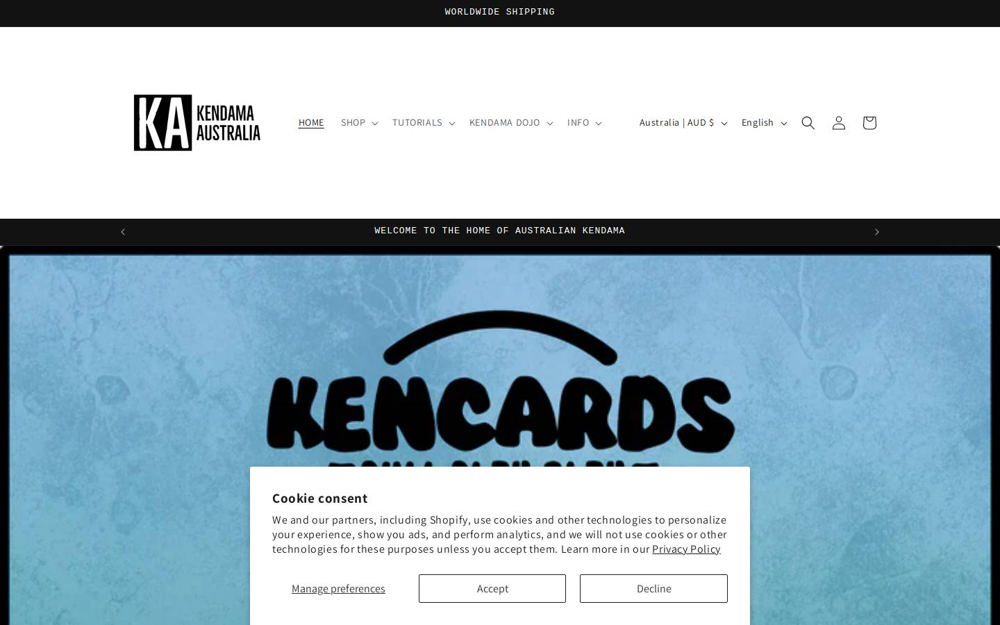 kendamaaustralia.com.au homepage screenshot