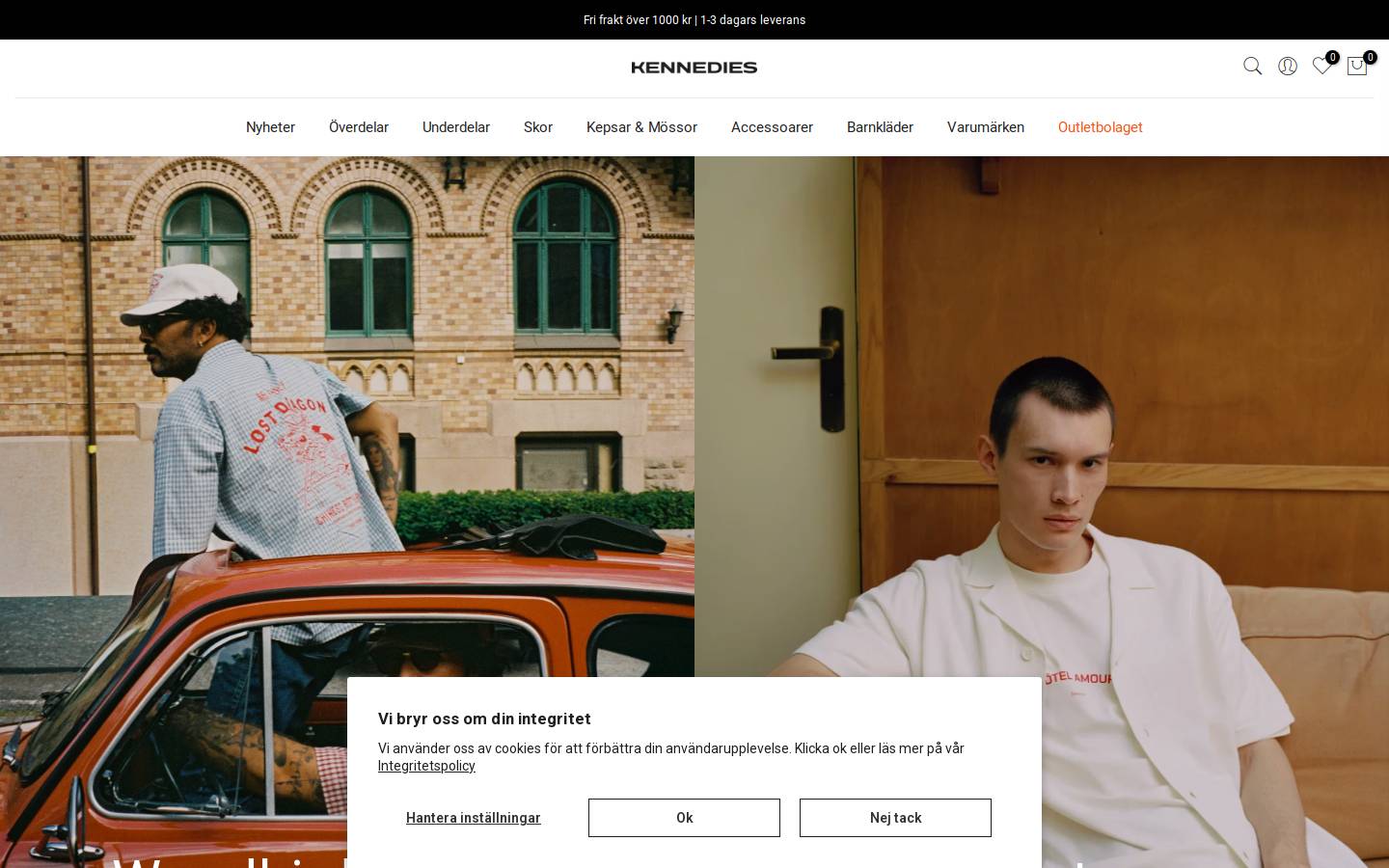 Kennedies homepage screenshot
