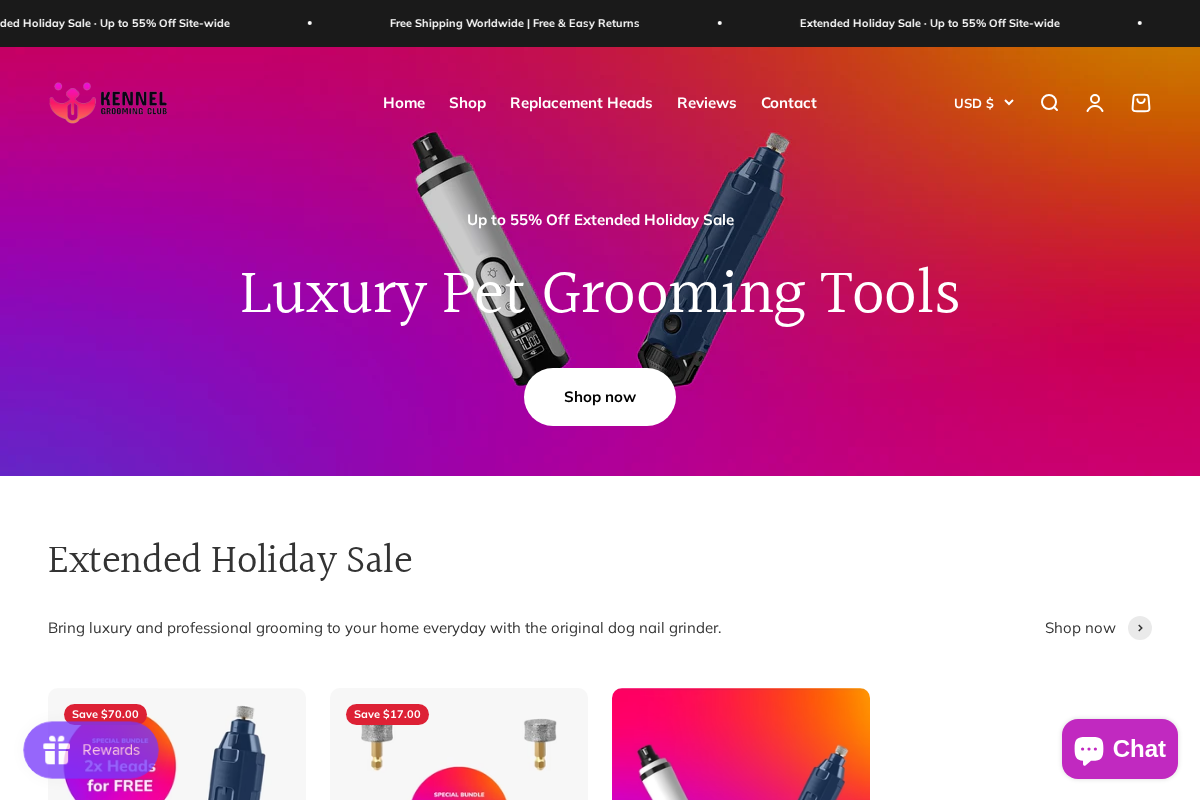 The Kennel Grooming Club homepage screenshot