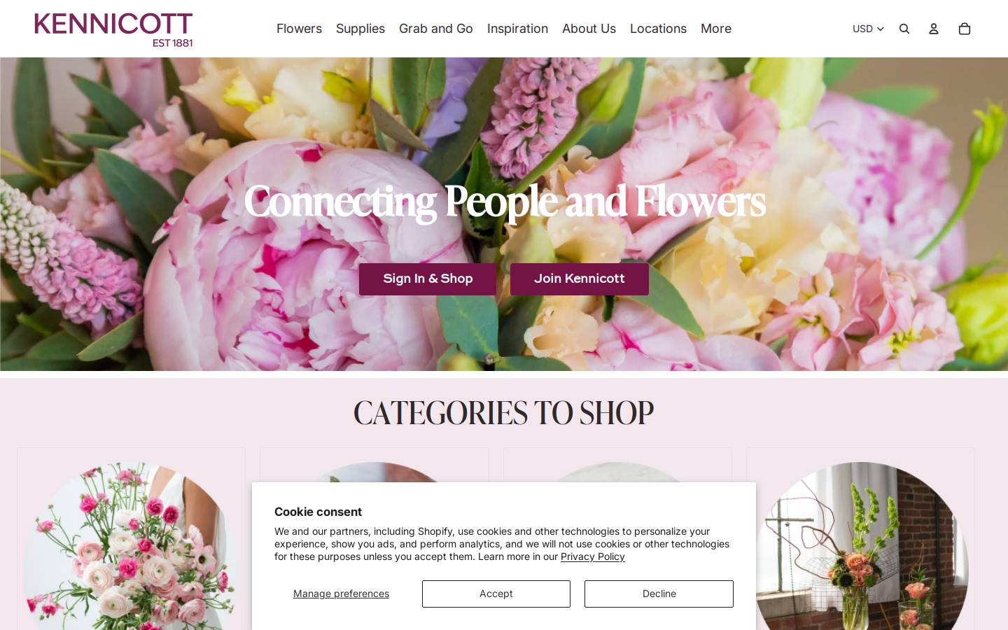 kennicott.com homepage screenshot