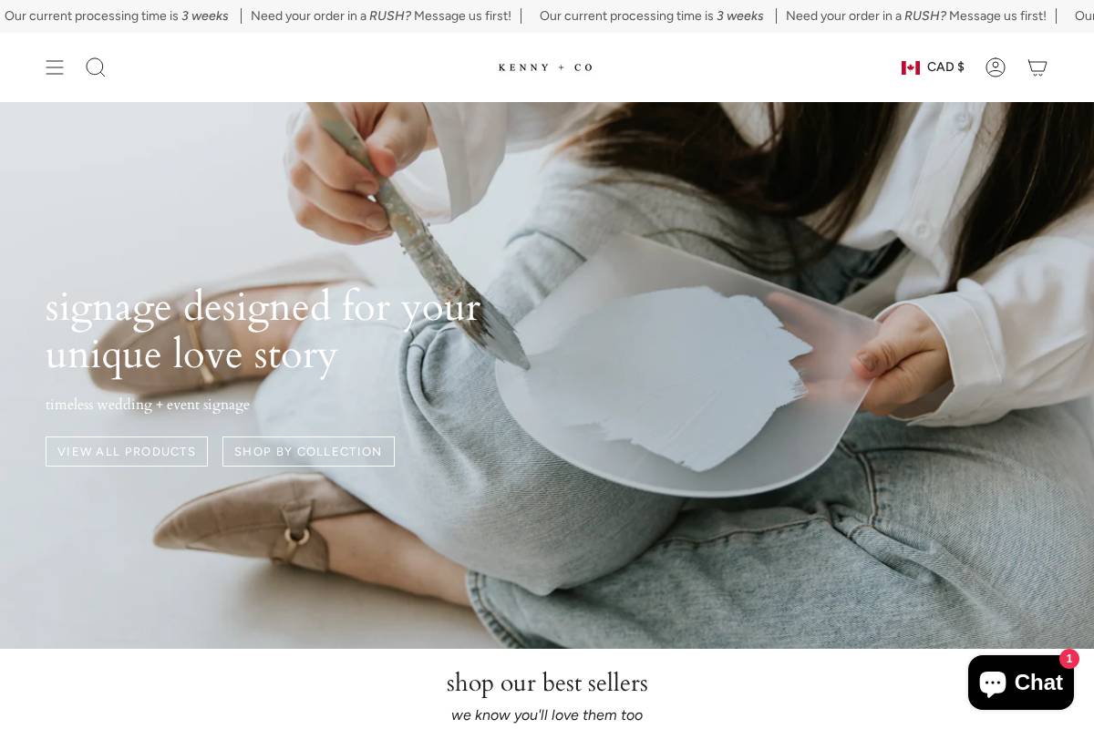 kennyandco.ca homepage screenshot