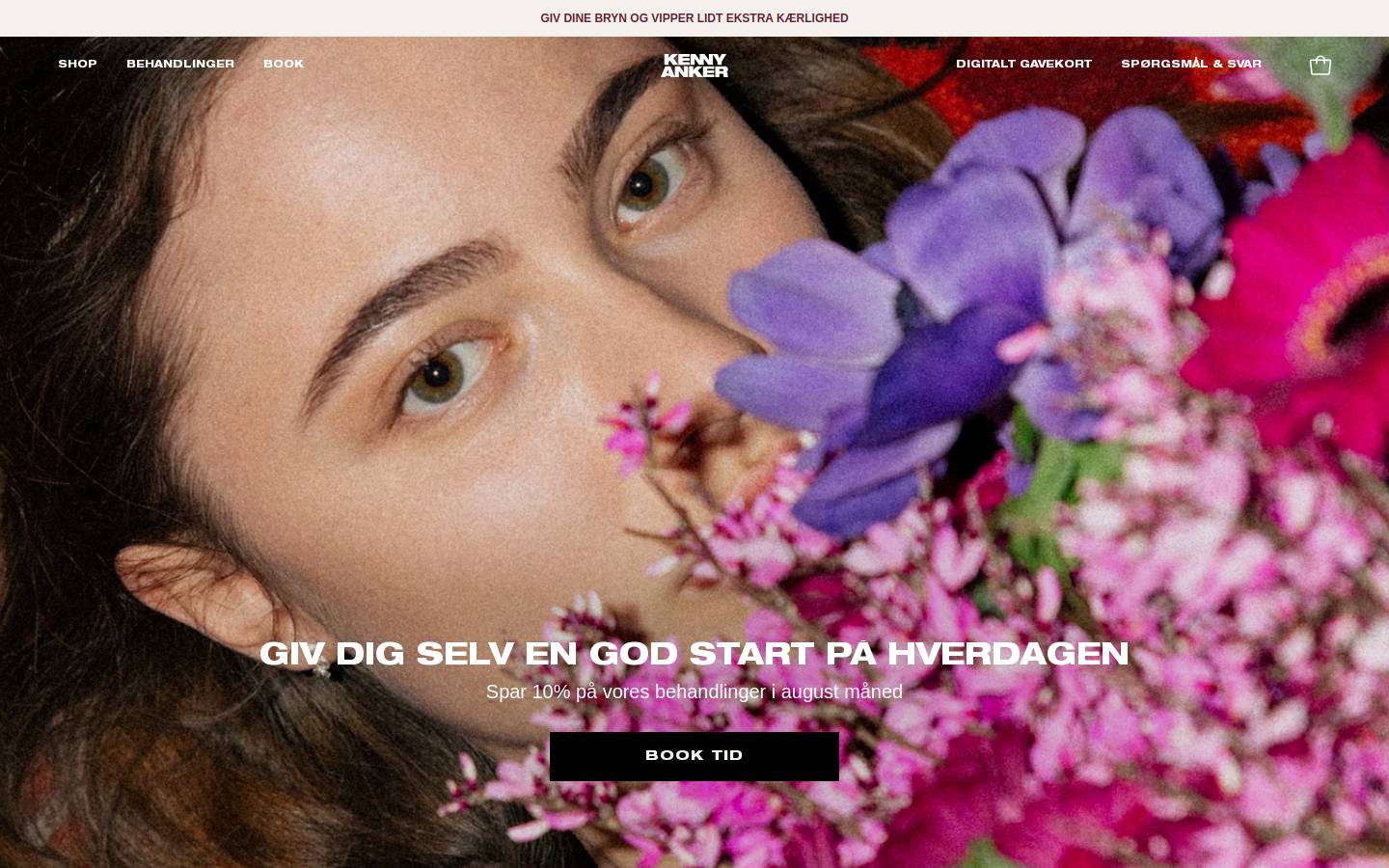 KENNY ANKER Brow Studio homepage screenshot