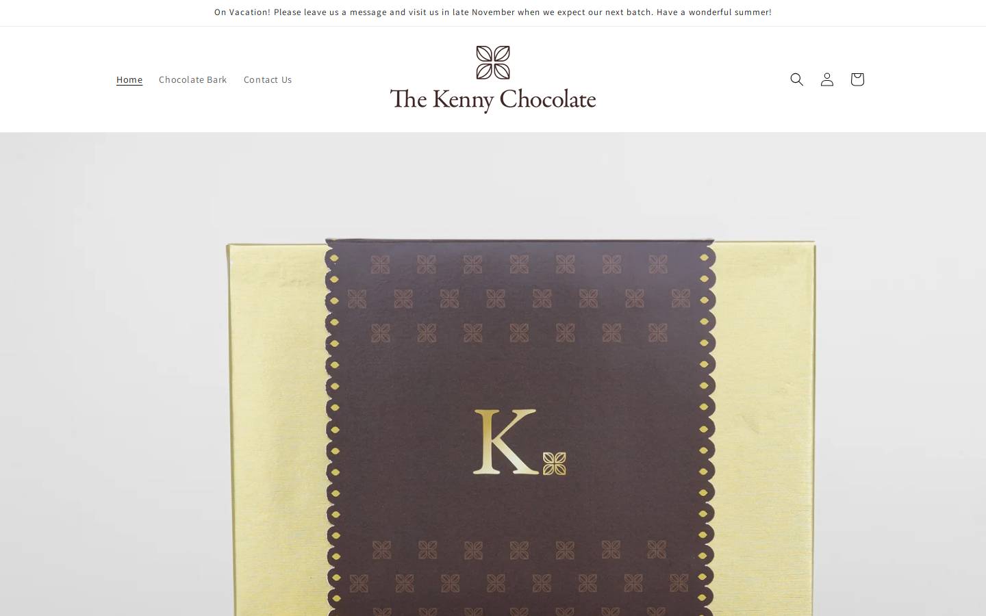 kennychocolatecompany.com homepage screenshot