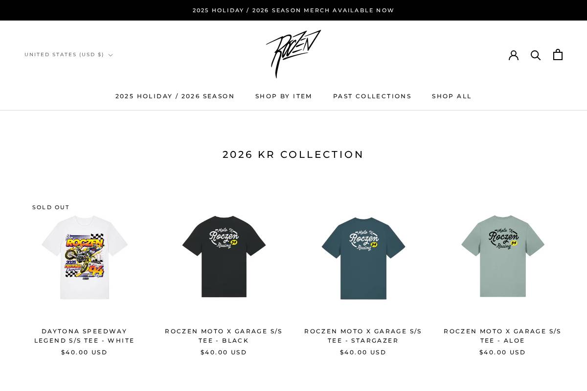 kenroczen.com homepage screenshot