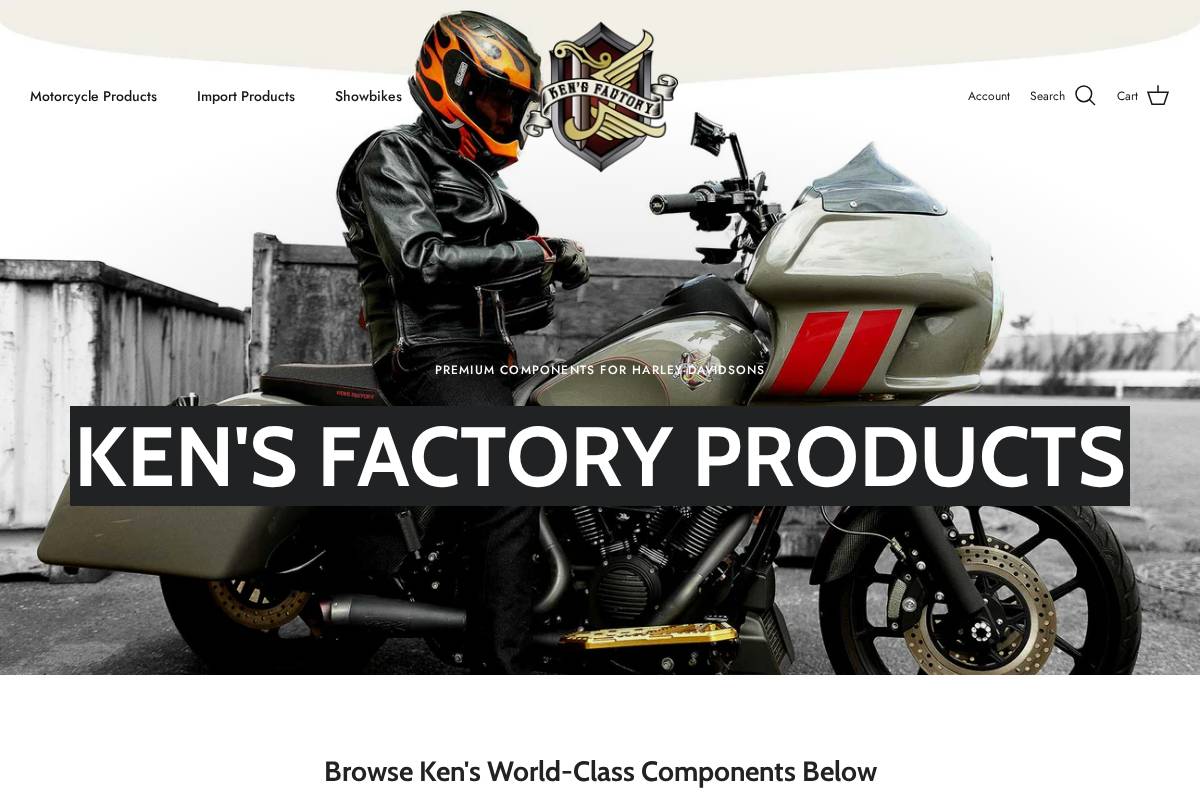 ケンズファクトリー　オフィシャル　オンラインショップ homepage screenshot