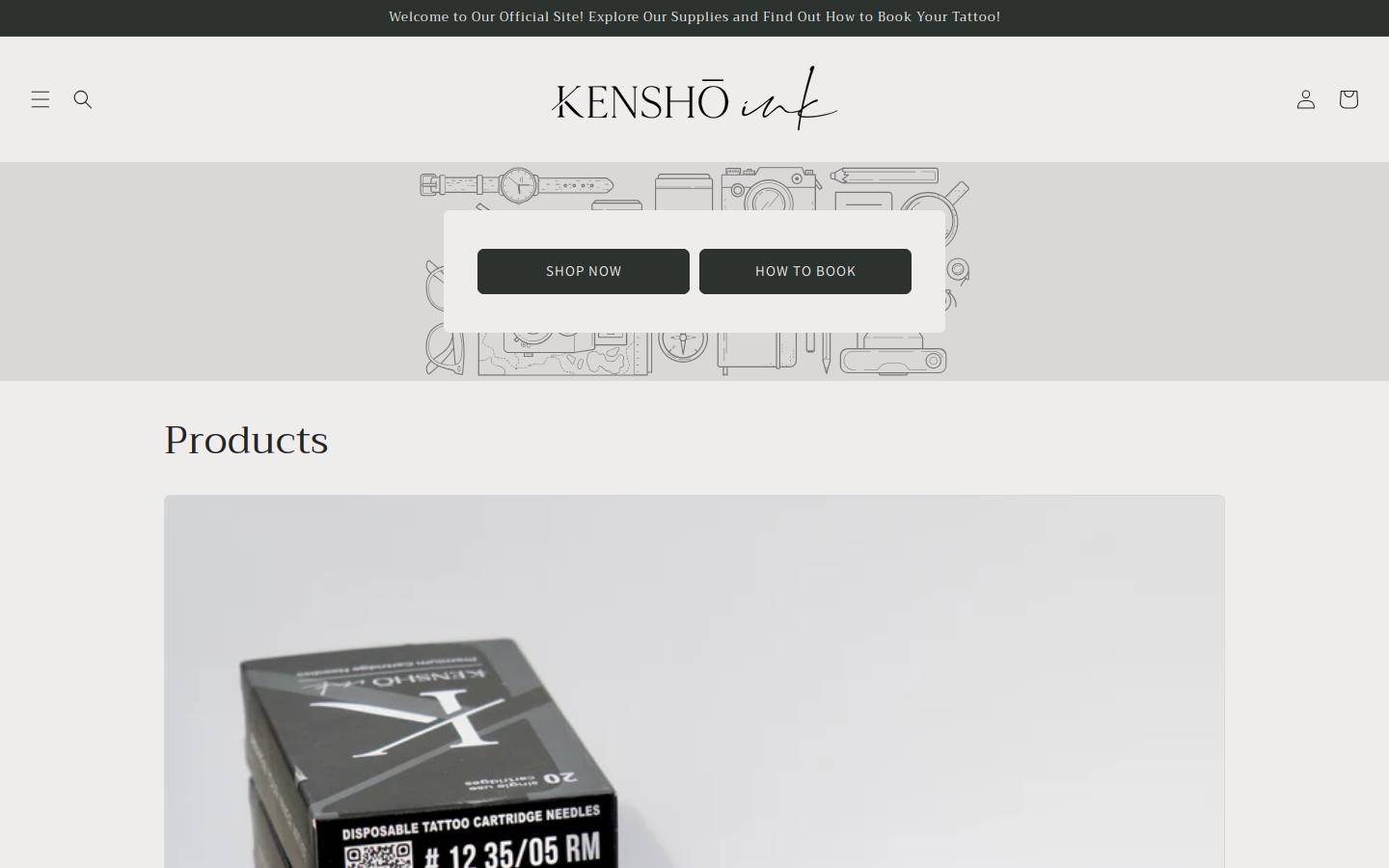 kenshoink.com homepage screenshot