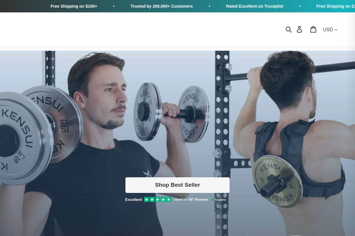 Kensui homepage screenshot