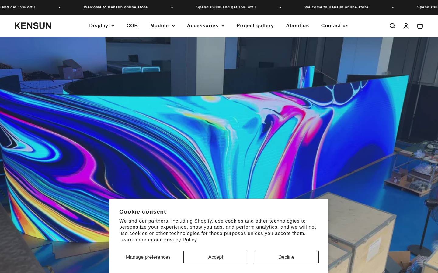 kensun.com homepage screenshot