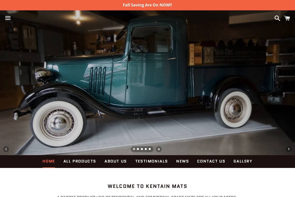 KentainMats homepage screenshot