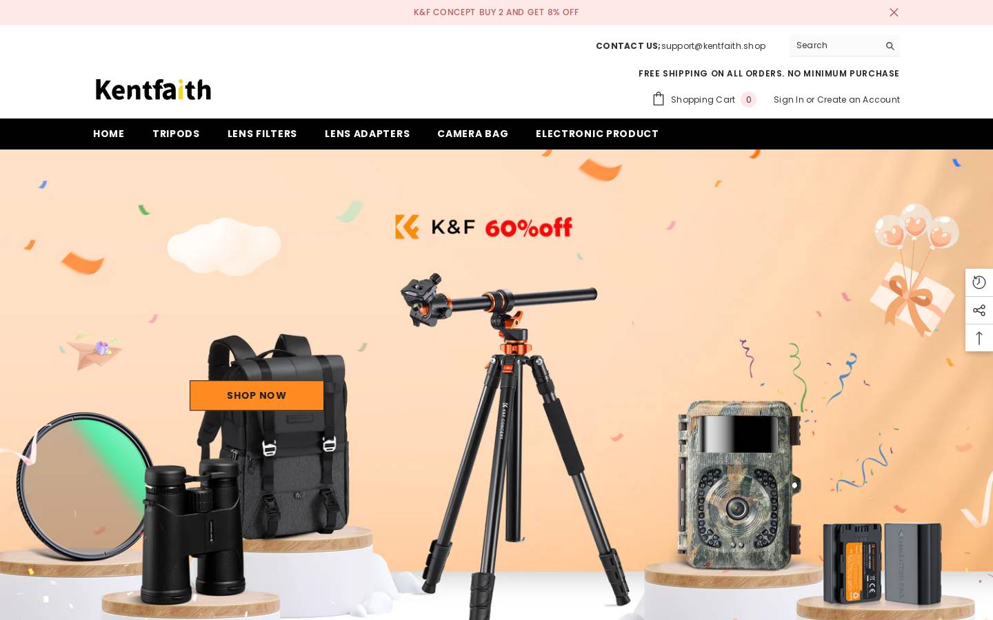 Kentfaith homepage screenshot
