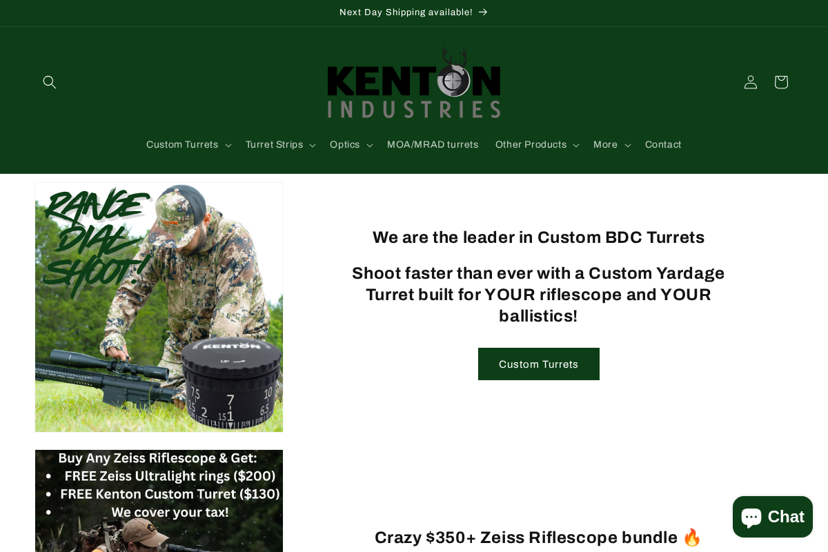 Kenton Industries homepage screenshot