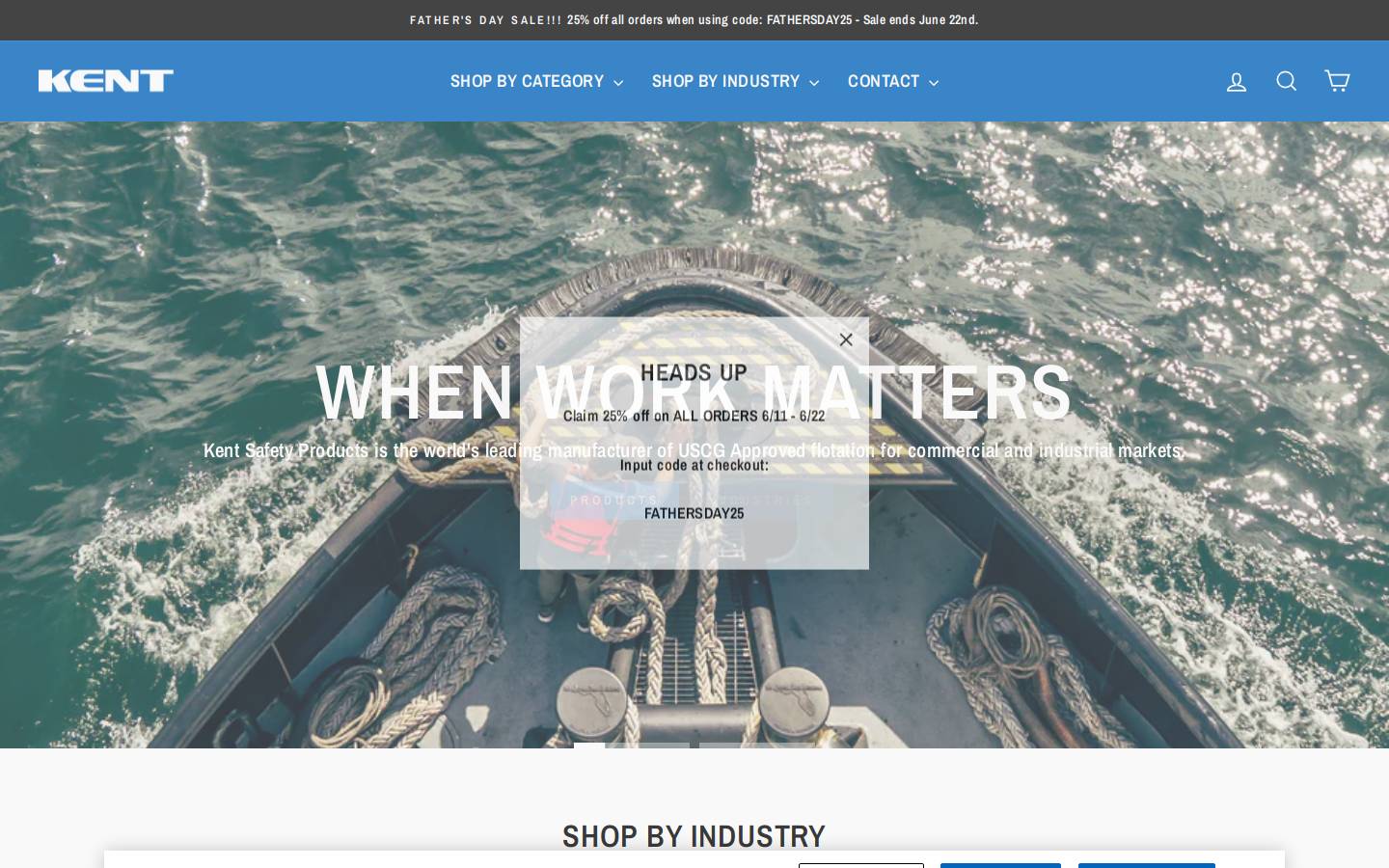 kentsafetyproducts.com homepage screenshot