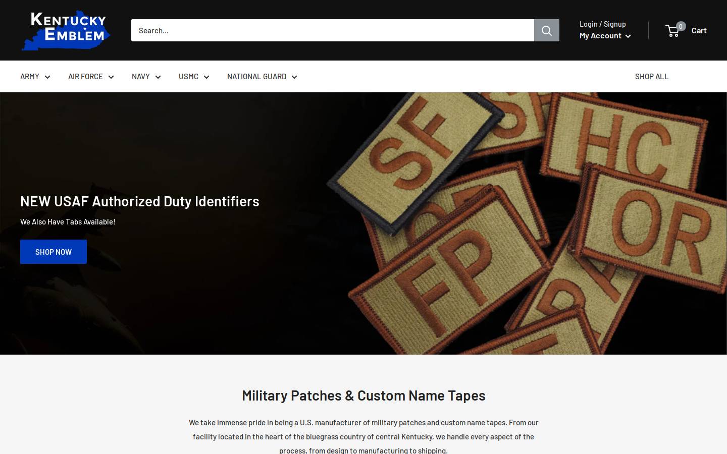 kentuckyemblem.com homepage screenshot